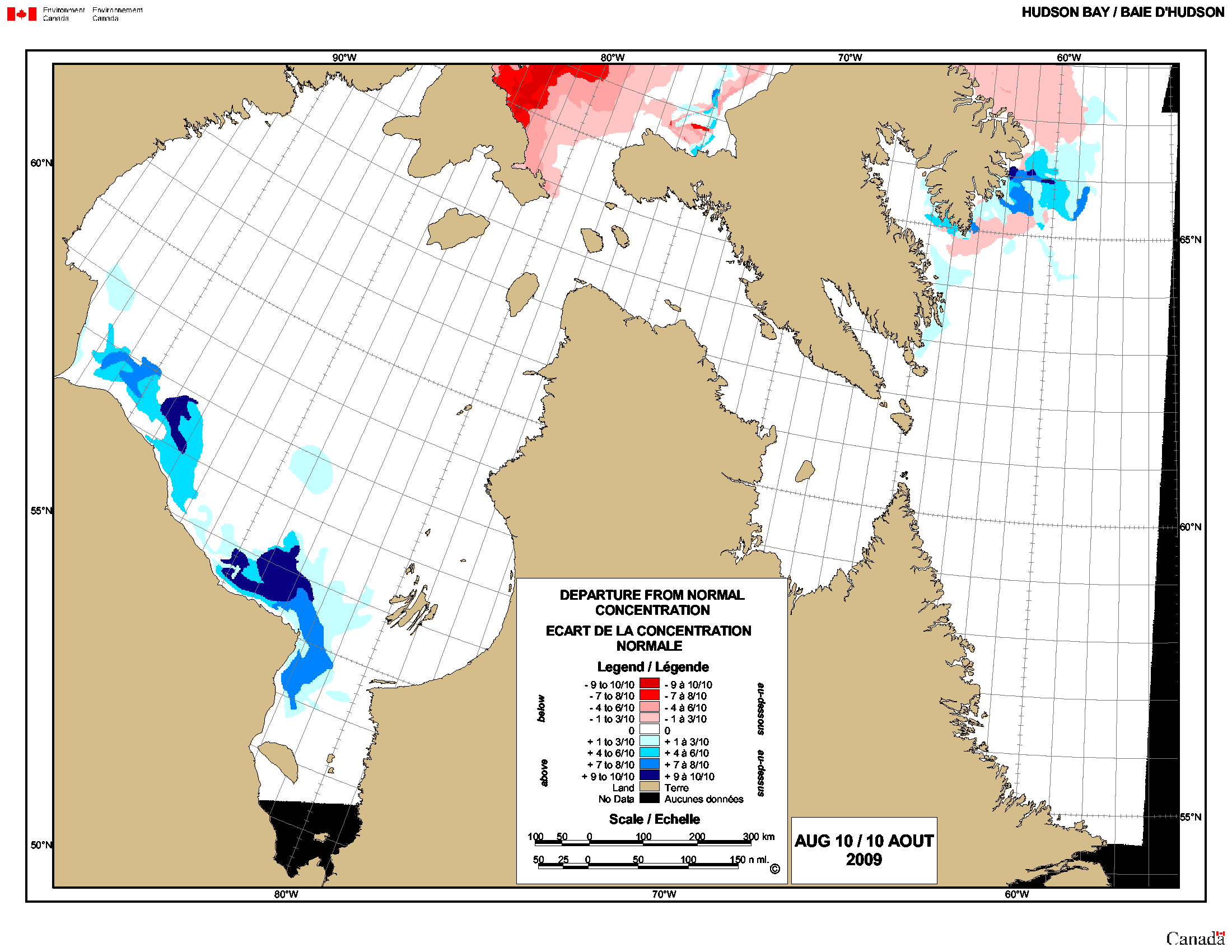Ice Concentration departure from normal