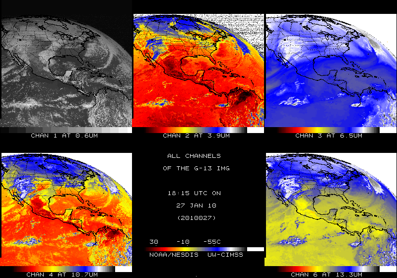GOES-13 imager channel data