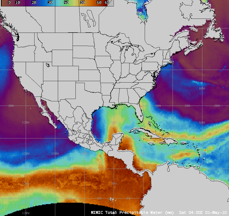 MIMIC Total Precipitable Water (TPW) product