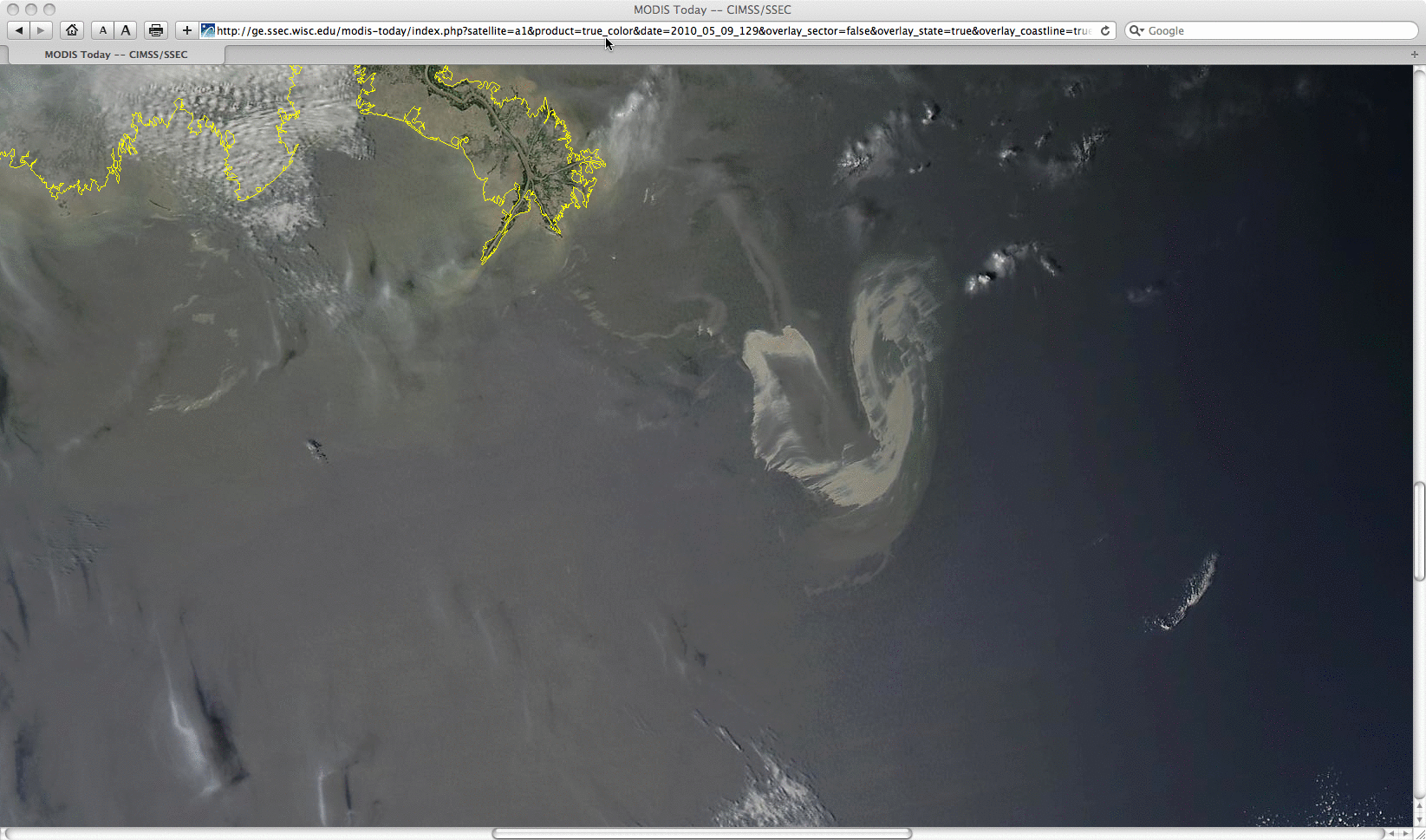 MODIS true color (bands 1/4/3) and false color (bands 7/2/1) Red/Green/Blue (RGB) images