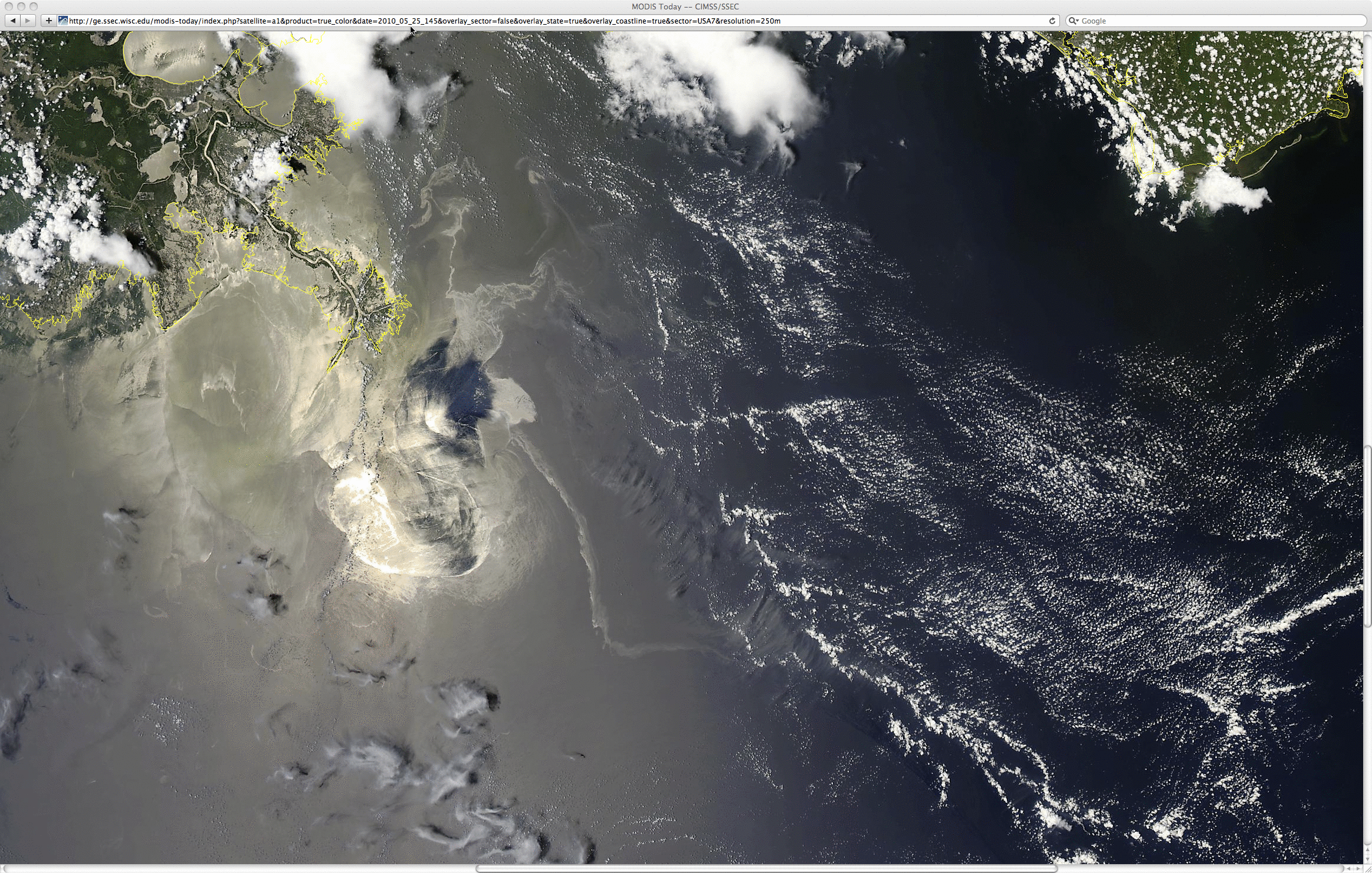 MODIS true color (using Bands 1/4/3) and false color (using bands 7/2/1) images