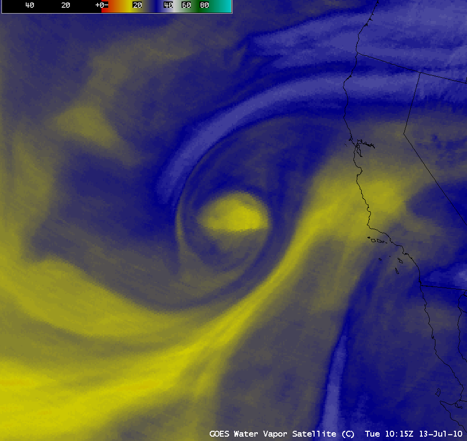 GOES-11 6.7 Âµm water vapor images