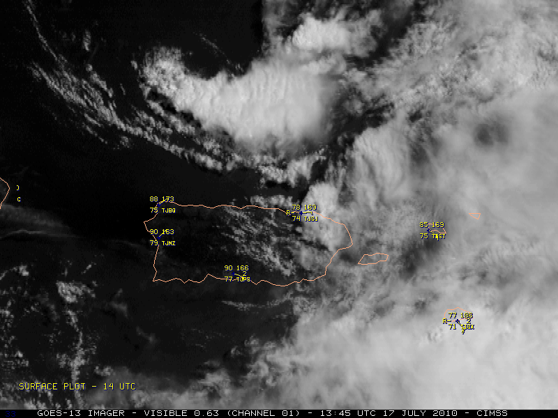 GOES-13 0.63 Âµm visible images