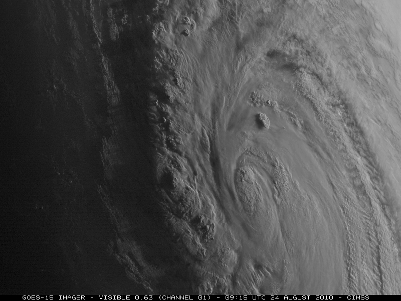 GOES-15 Super Rapid Scan Operations (SRSO) 0.63 Âµm visible images