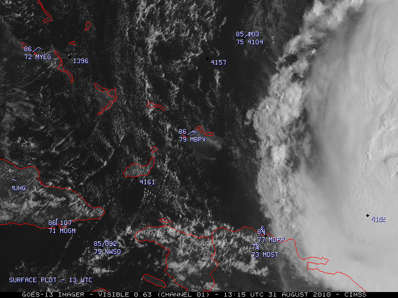 GOES-13 0.63 Âµm visible channel images