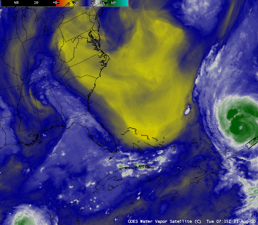 GOES-13 6.5 Âµm "water vapor channel" images