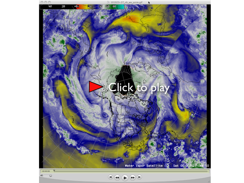 Northern Hemisphere composite water vapor images (23-27 October 2010)