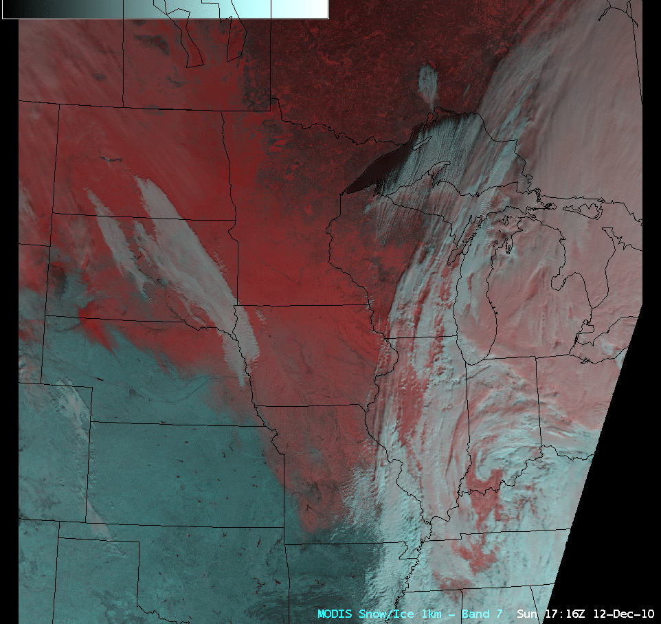MODIS false-color Red/Green/Blue (RGB) images
