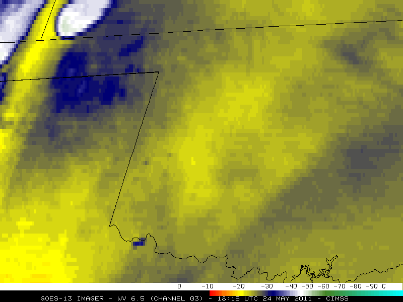 GOES-13 6.5 Âµm water vapor channel images