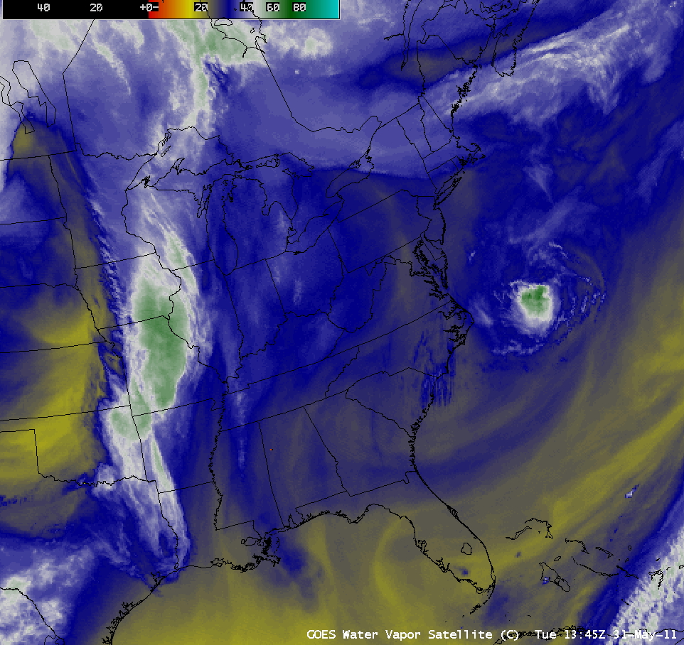 GOES-13 6.5 Âµm water vapor images (click to play animation)