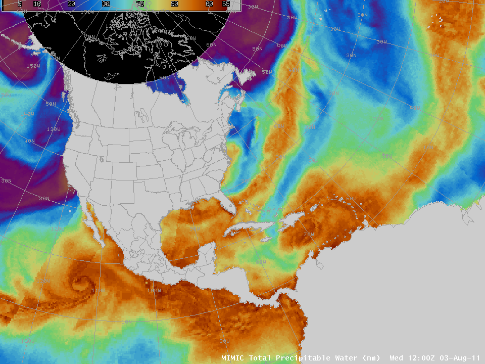 MIMIC Total Precipitable Water (click image to play animation)