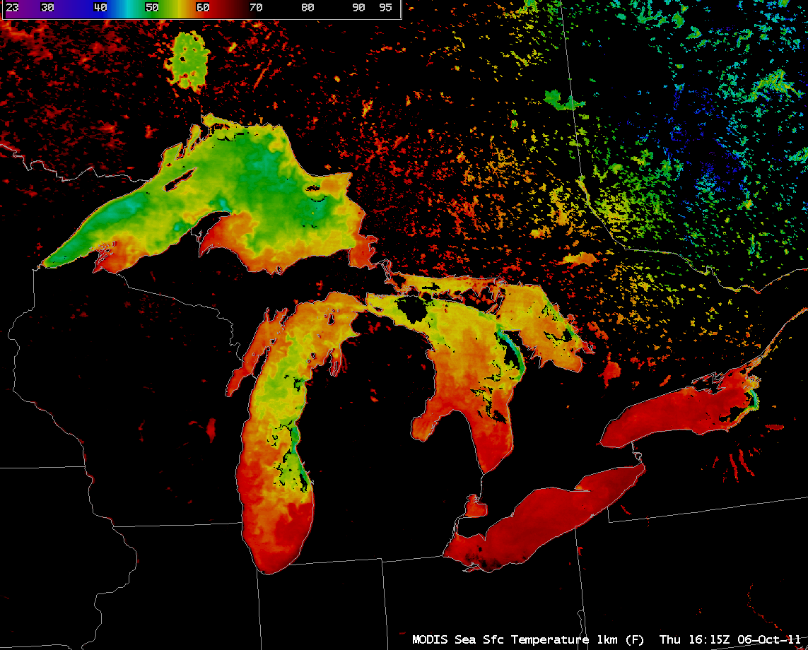 Clear Skies over the Great Lakes — CIMSS Satellite Blog, CIMSS