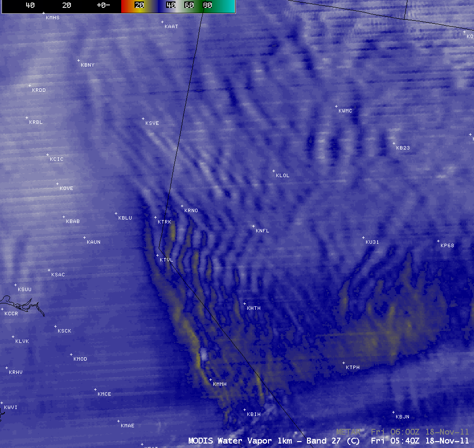 MODIS 6.7 Âµm water vapor channel image