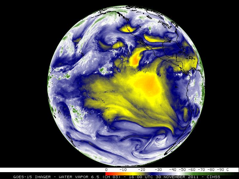 GOES-15 6.5 Âµm water vapor channel images (click image to play animation)