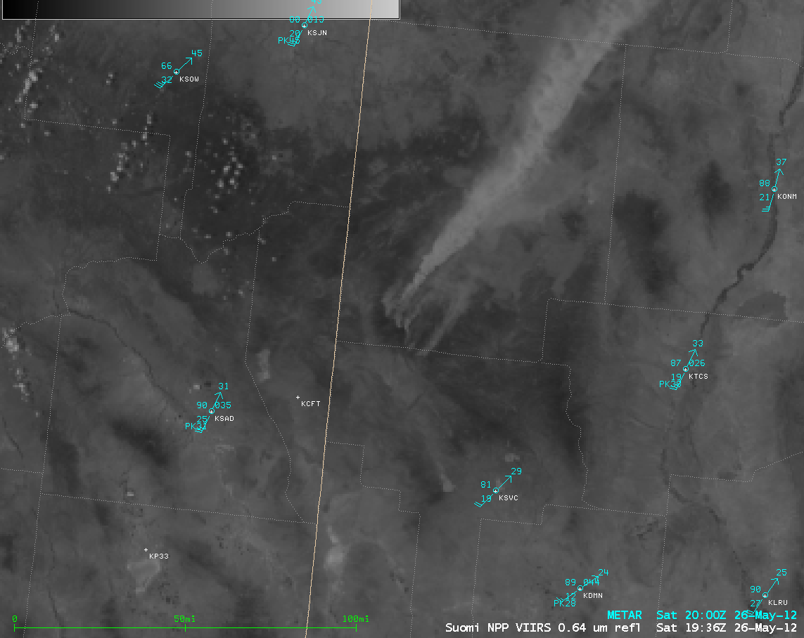 Suomi NPP VIIRS 0.64 Âµm visible channel image