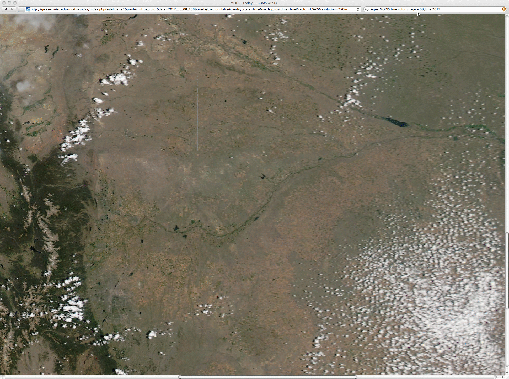 MODIS true color and false color RGB images from 08/09/10/11 June