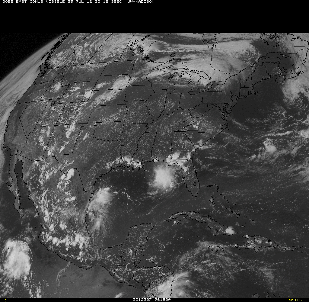 GOES-13 0.63 Âµm visible channel images