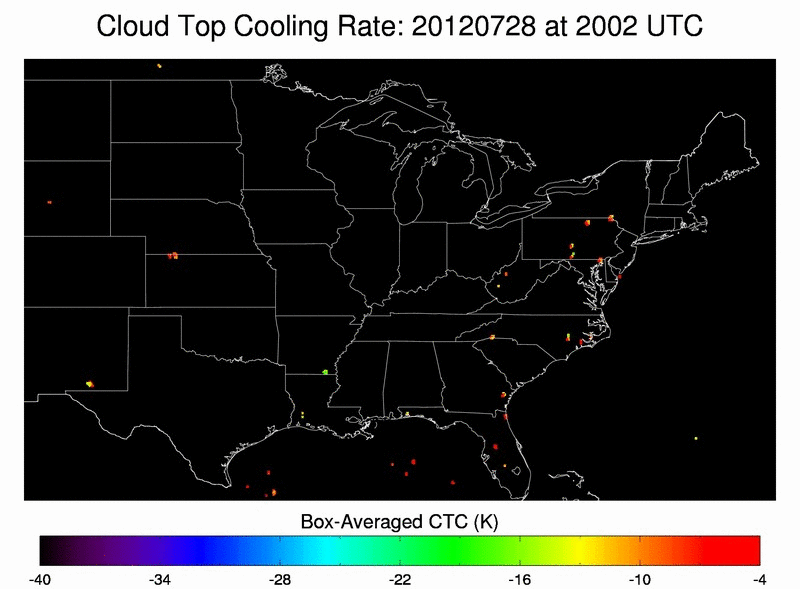 GOES-13 instantaneous Cloud Top Cooling Rate product