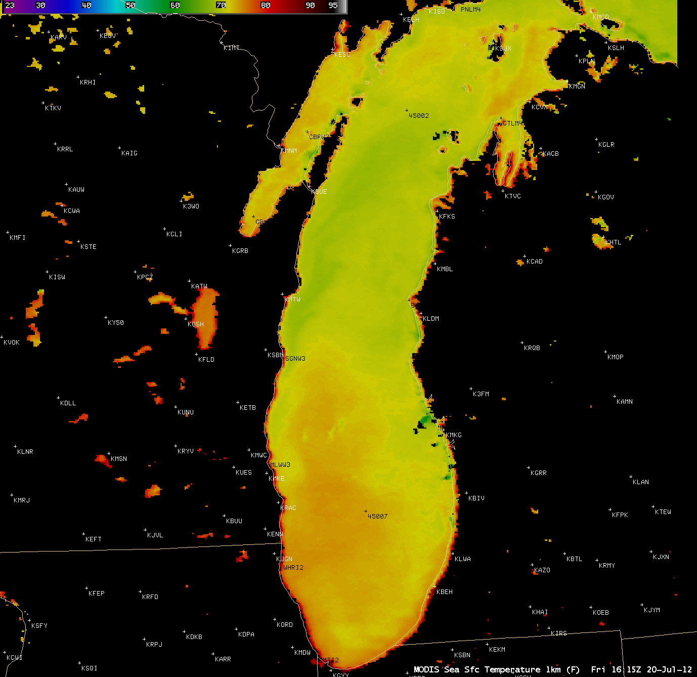 MODIS Sea Surface Temperature product