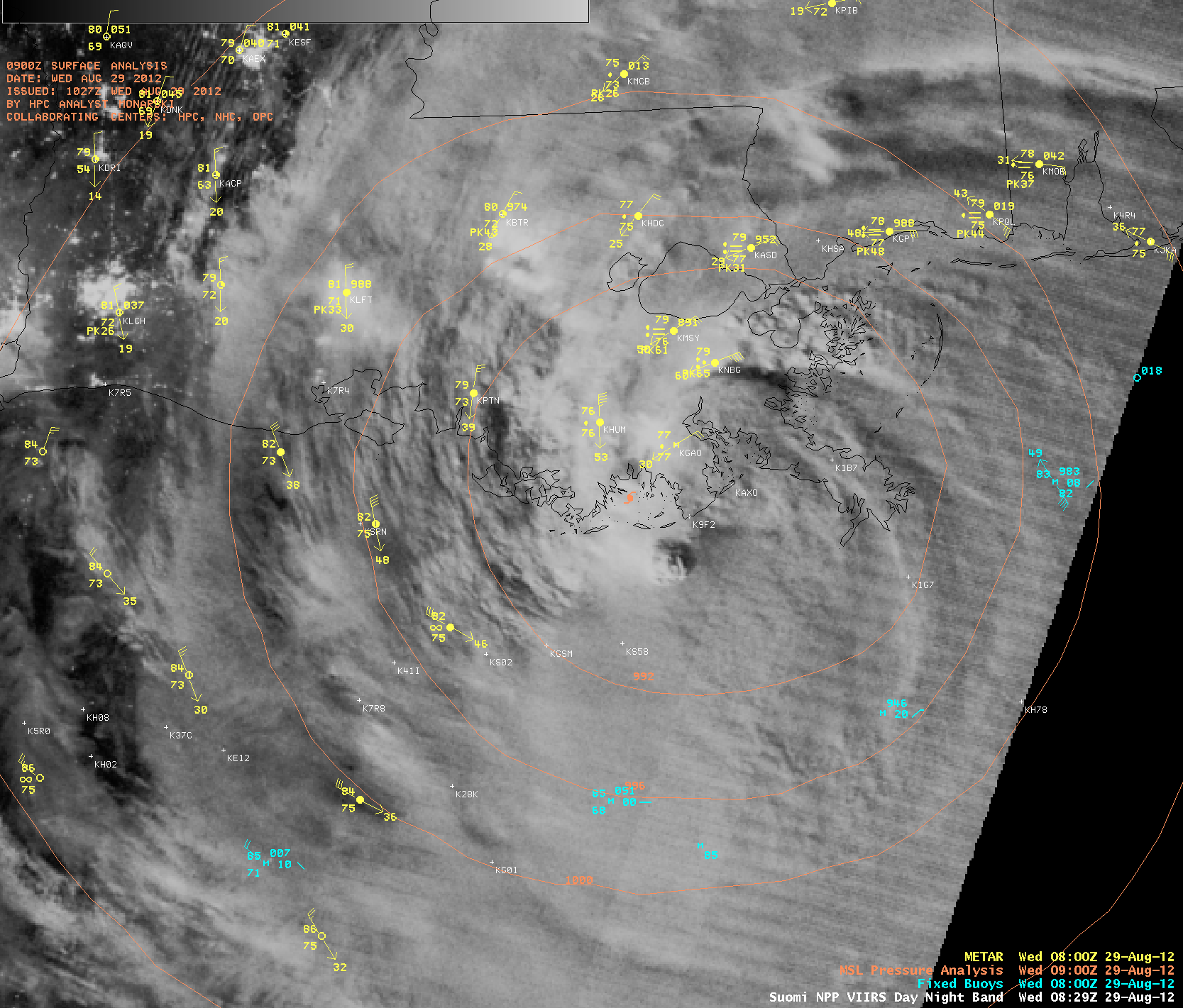 Suomi NPP VIIRS 0.8 Âµm Day/Night Band and 11.45 Âµm IR channel images