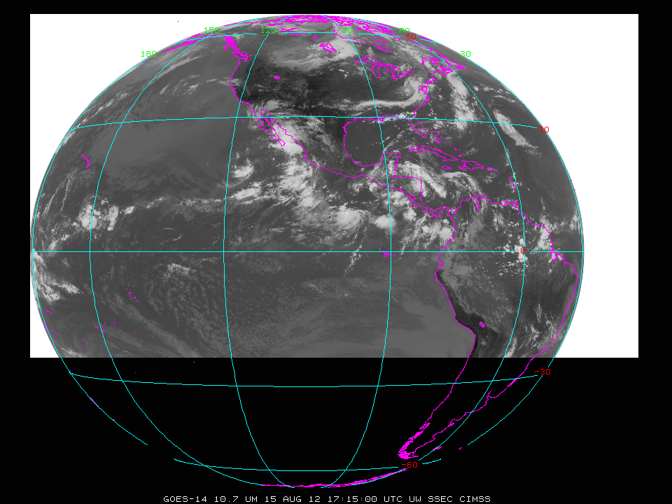 GOES-14 10.7 Âµm imagery (click image to play animation)
