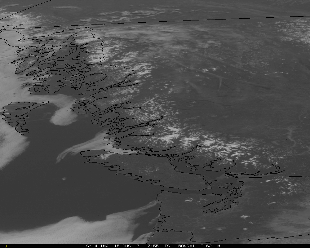 GOES-14 Visible Imagery over British Columbia