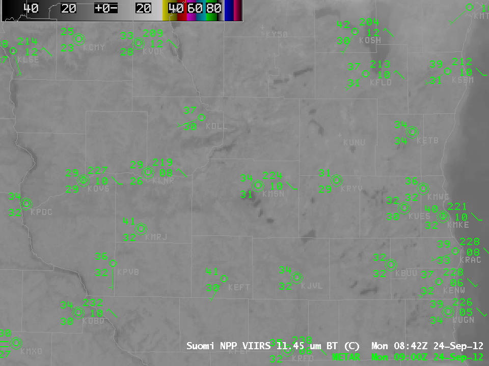 METARS over south-central Wisconsin 