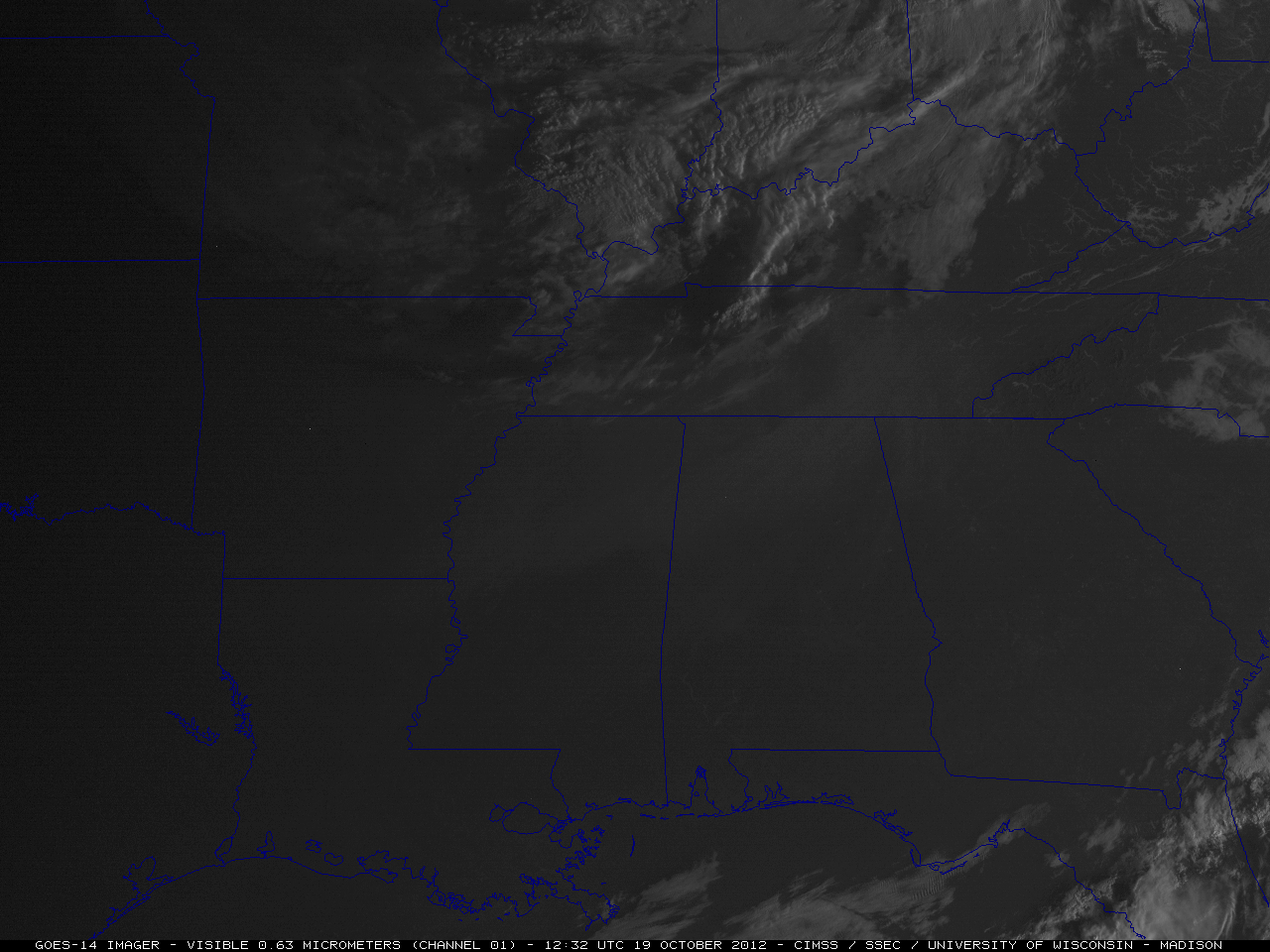 GOES-14 0.63 Âµm visible channel images