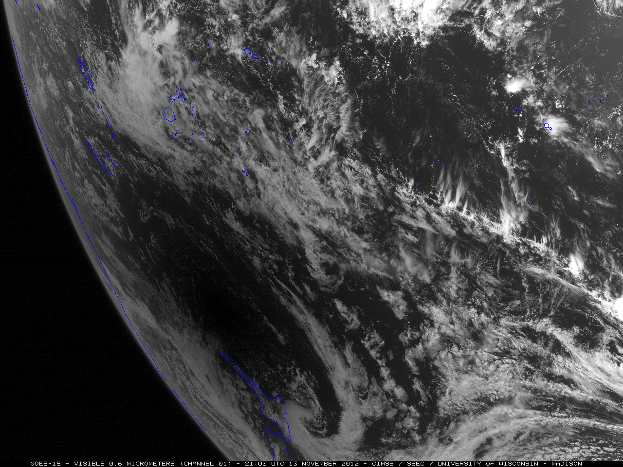 GOES-15 0.63 Âµm visible channel image