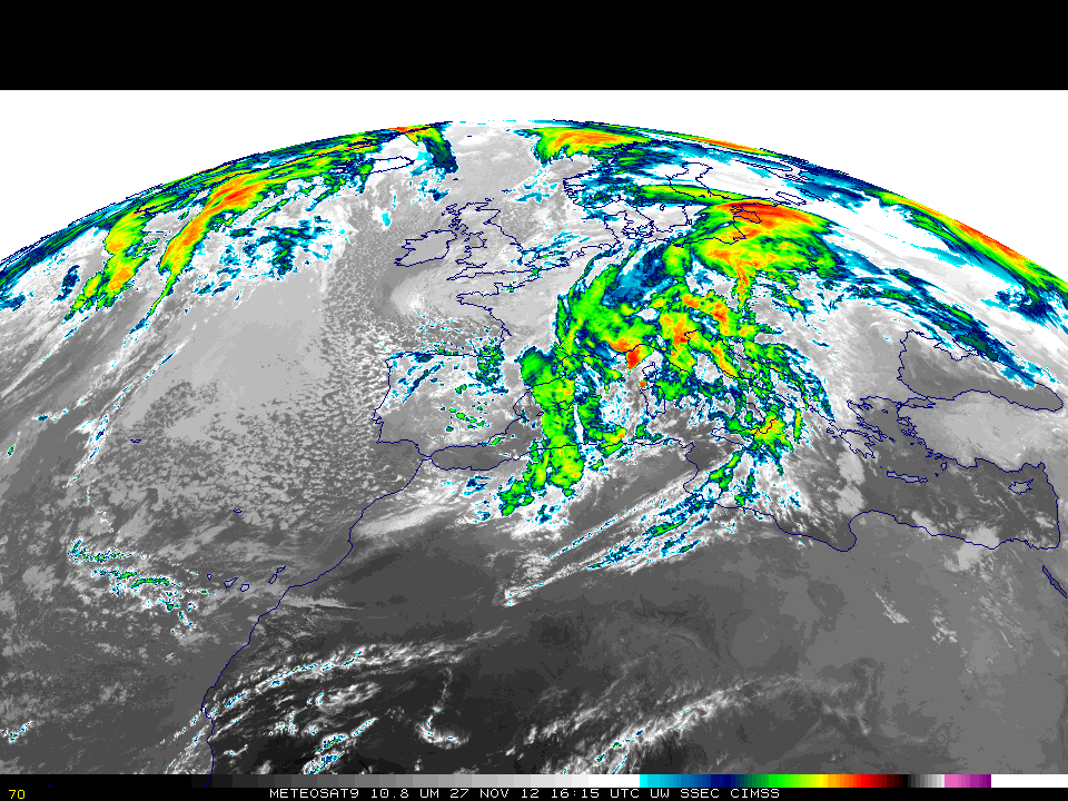 Meteosat-9 10.8 Âµm infrared channel images (click image to play animation)