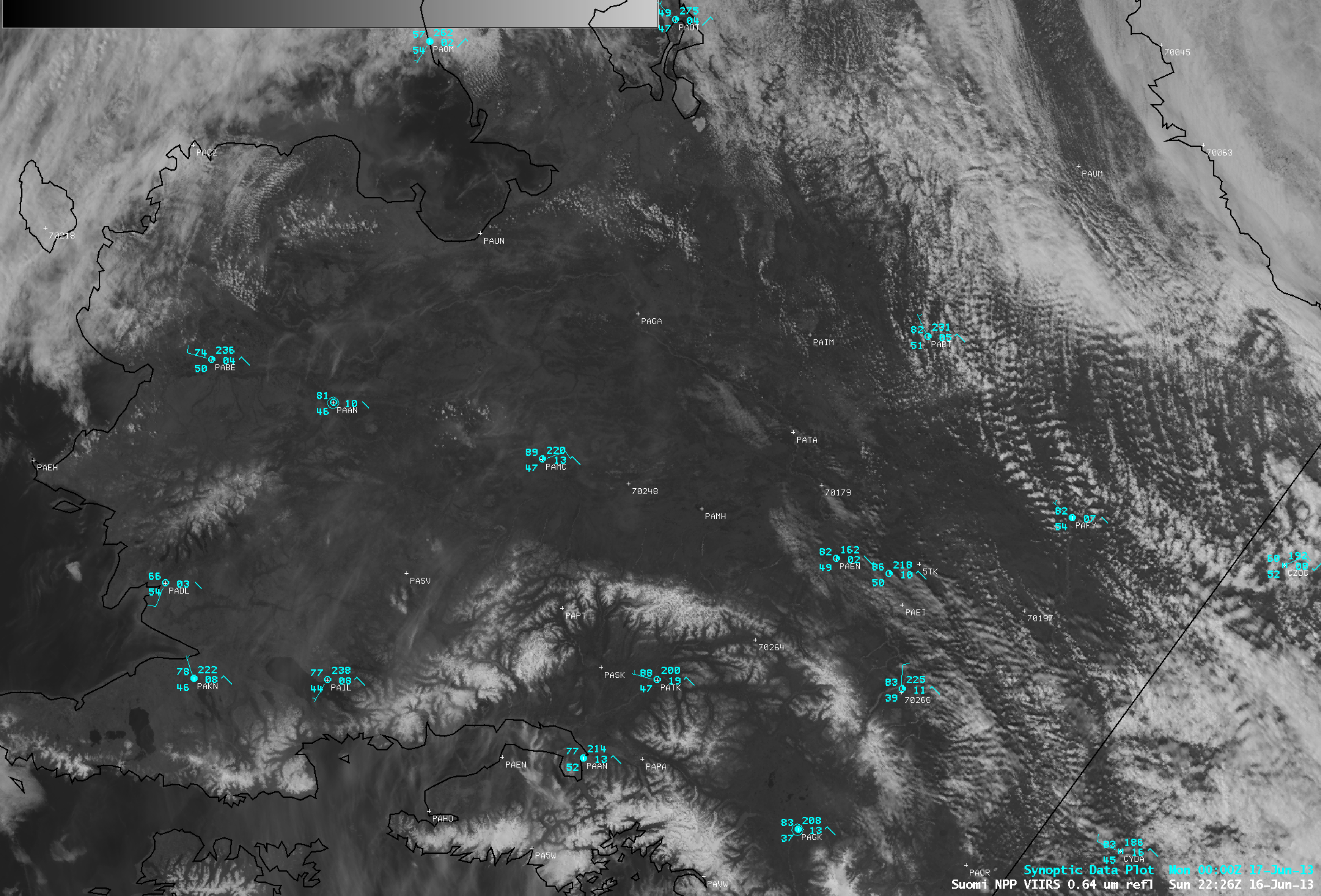 Suomi NPP VIIRS 0.64 Âµm visible channel and 3.74 Âµm shortwave IR channel images