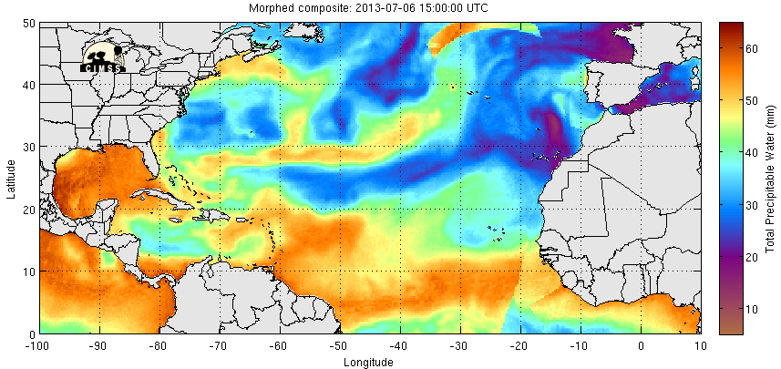 Morphed Microwave Estimates of Total Precipitable Water