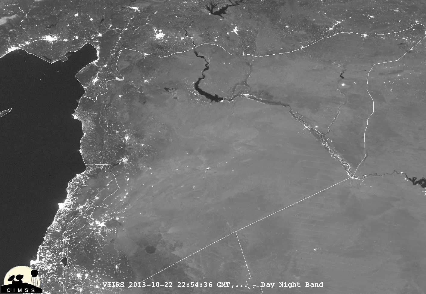 Suomi NPP VIIRS 0.7 Âµm Day/Night Band images