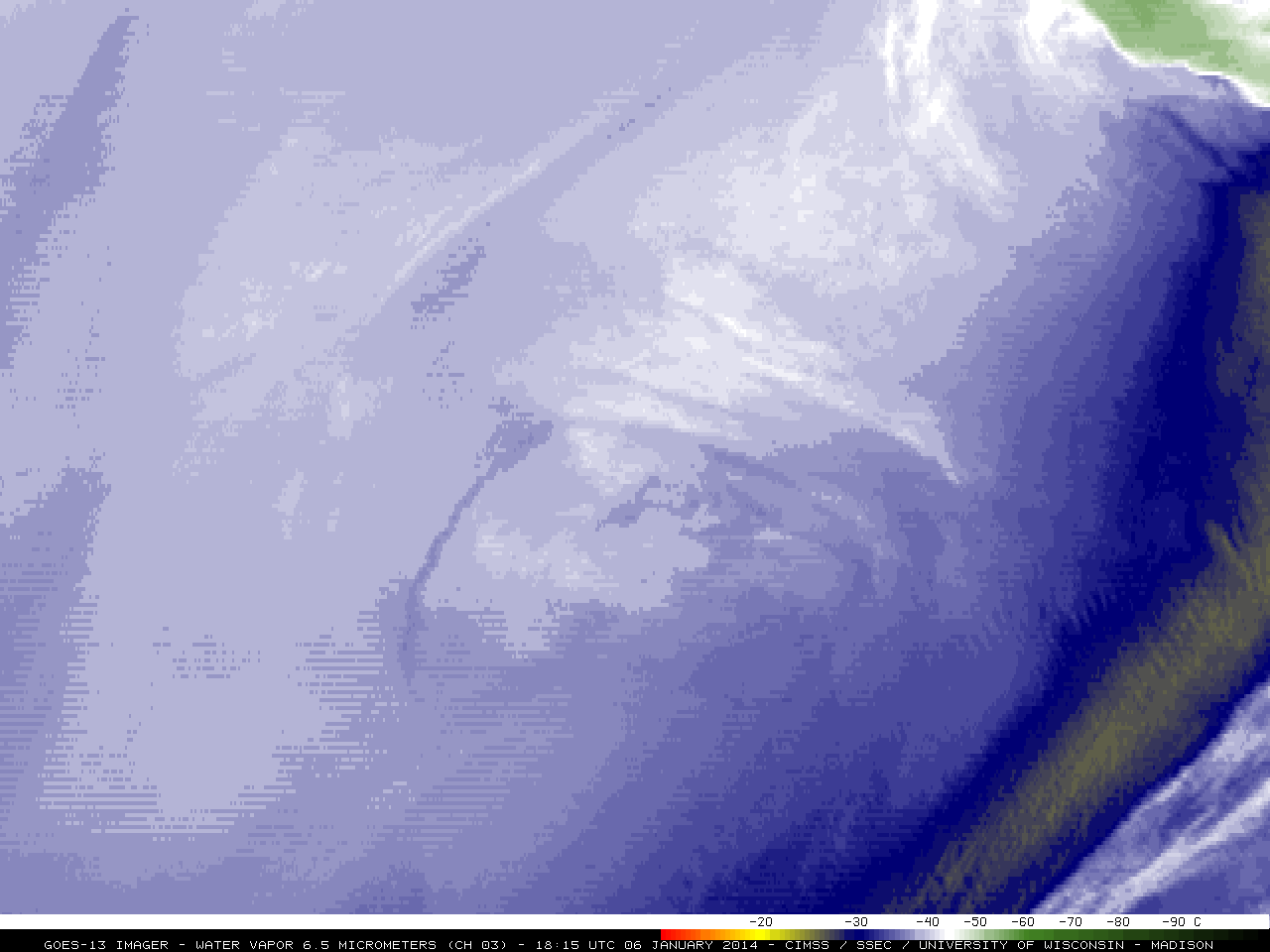 GOES-13 6.5 Âµm water vapor channel images (click to play animation)