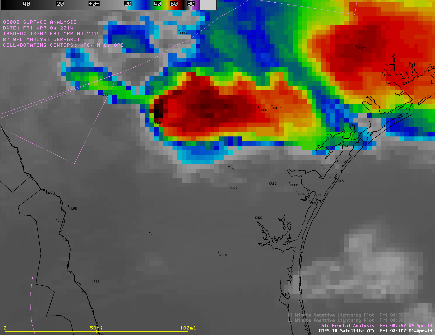 GOES-13 10.7 Âµm IR channel images (click to play animation)