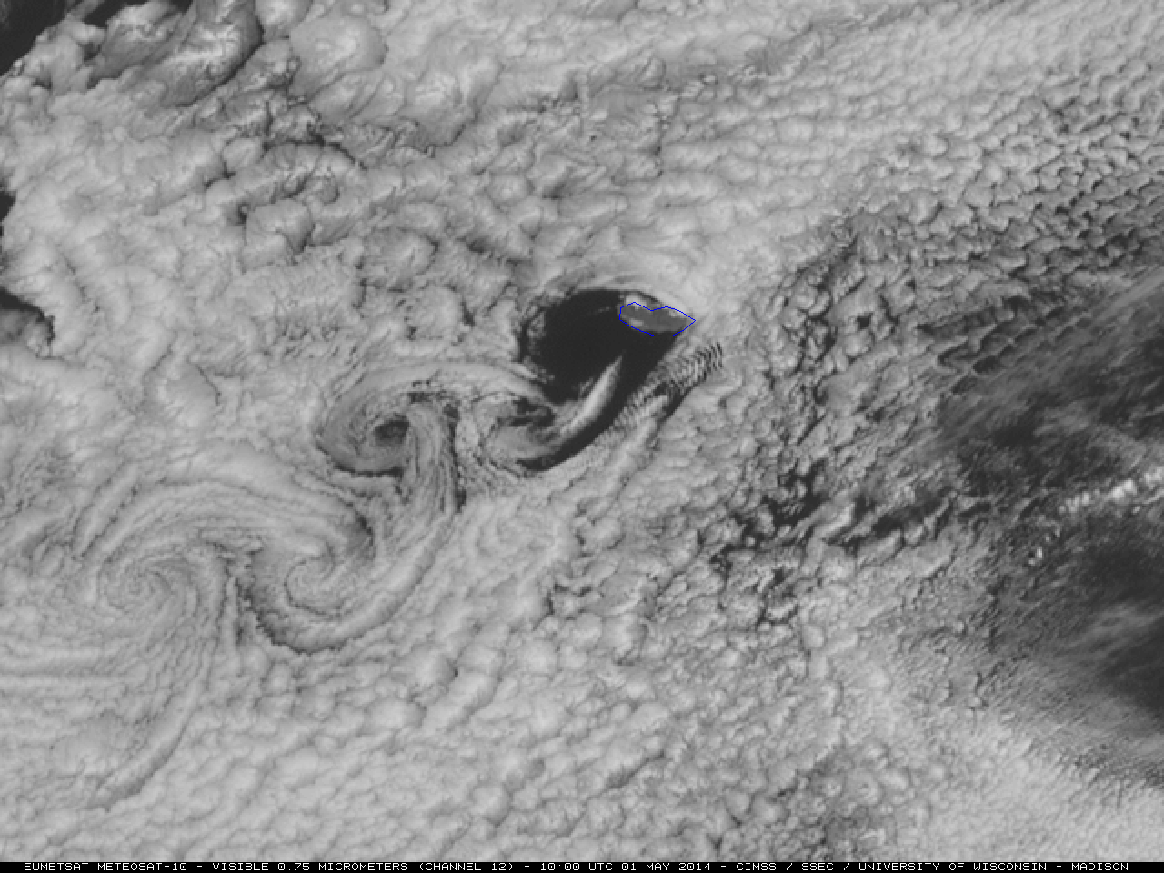 Meteosat-10 0.75 µm visible channel image (click to play animation)