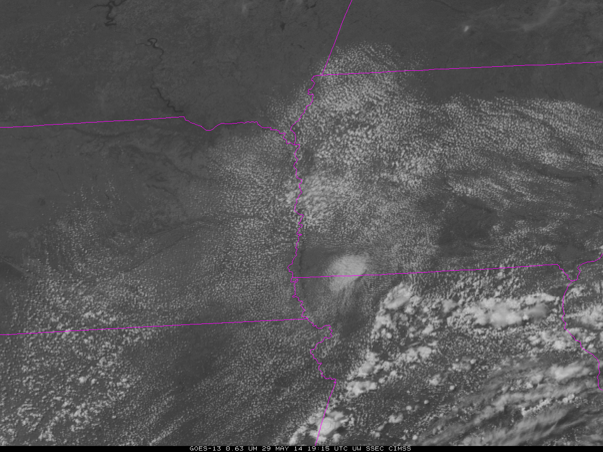 GOES-13 0.63 µm Visible Imagery, 1915 UTC 29 May 2014 (click to enlarge)