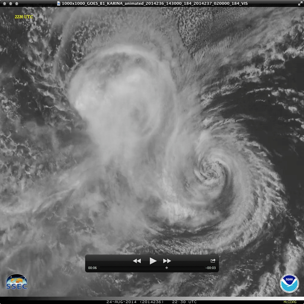 GOES-15 0.63 µm visible channel  images (click to play Animated GIF)