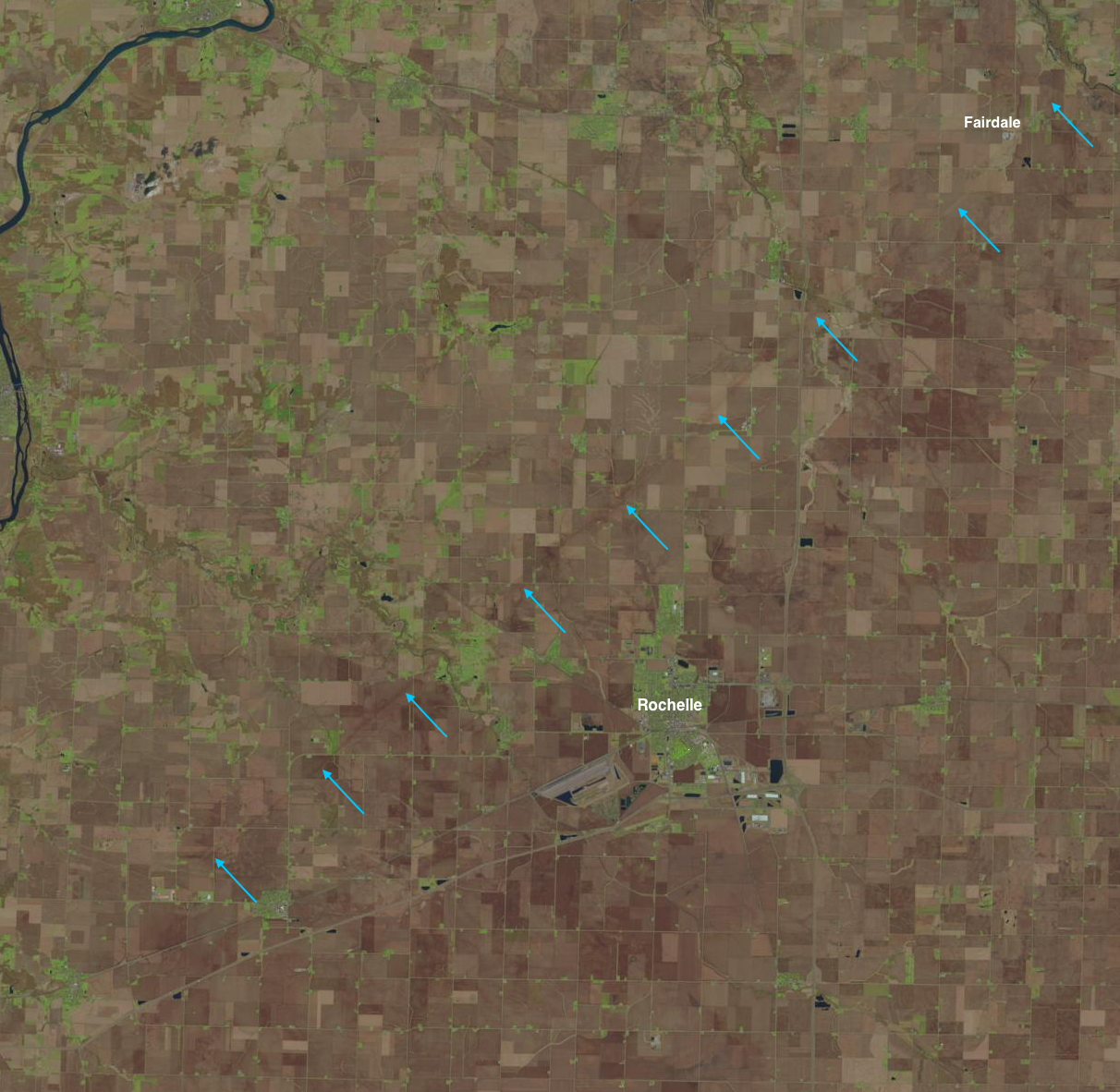 Landsat-8 false-color image (using Bands 6/5/4 as R/G/B)