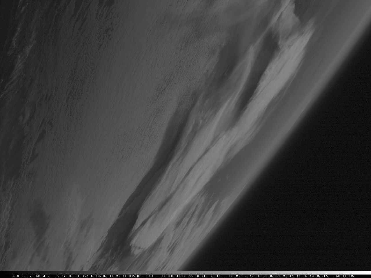 GOES-15 (GOES-West) 0.63 µm visible image