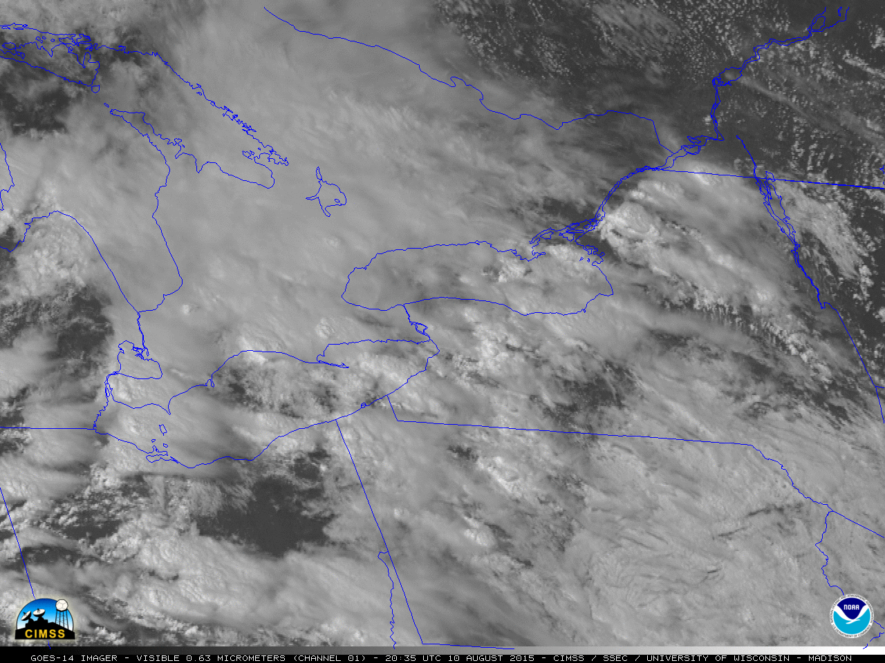 GOES-14 Visible (0.63 µm) images [click to play animation]