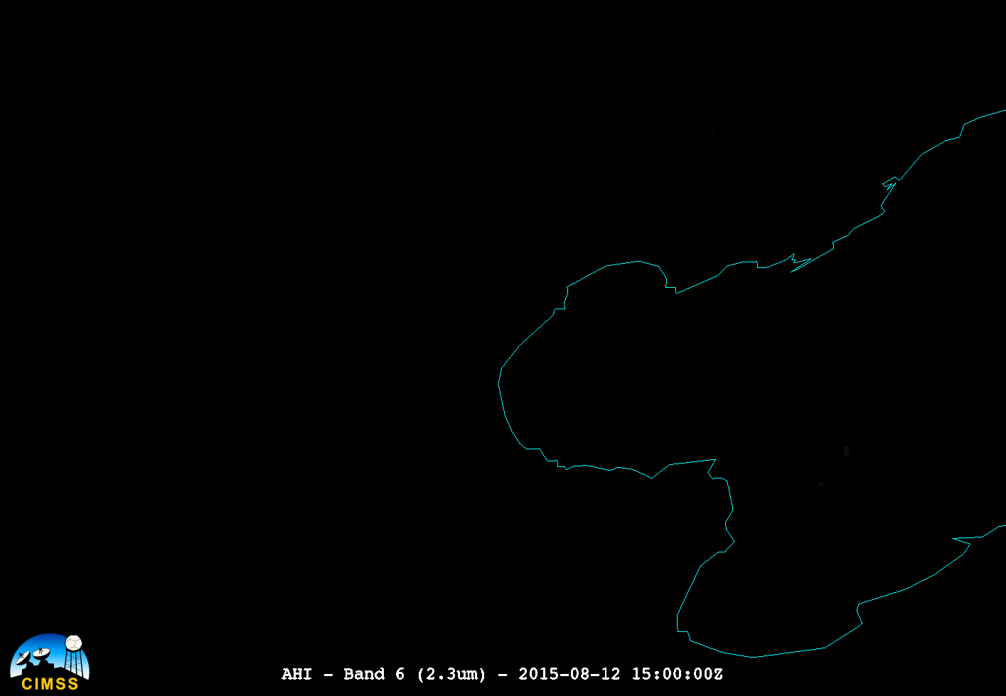 Himawari-8 1.6 µm near-Infrared Imagery, times as indicated [click to animate]