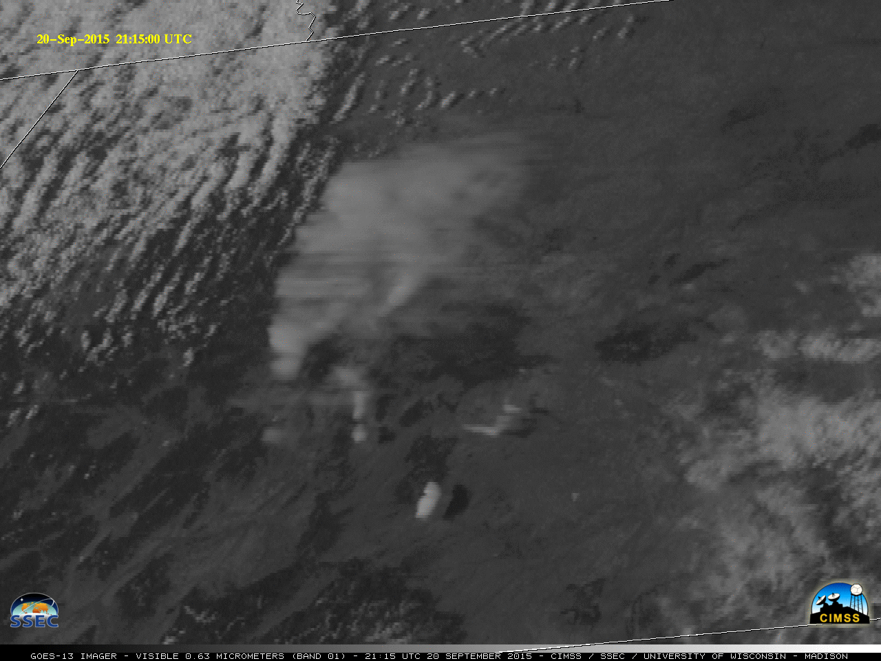 GOES-13 visible (0.63 µm) images [click to play animation]