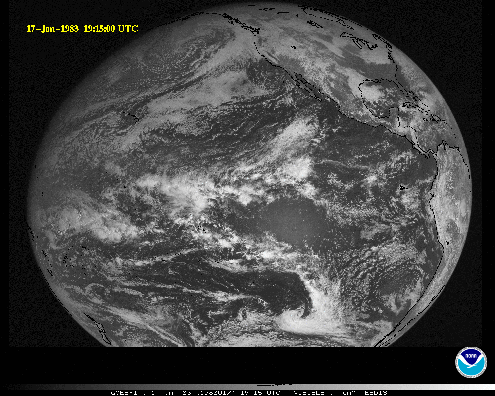 GOES-1 Visible Imagery, 17 January 1983 [click to animate]