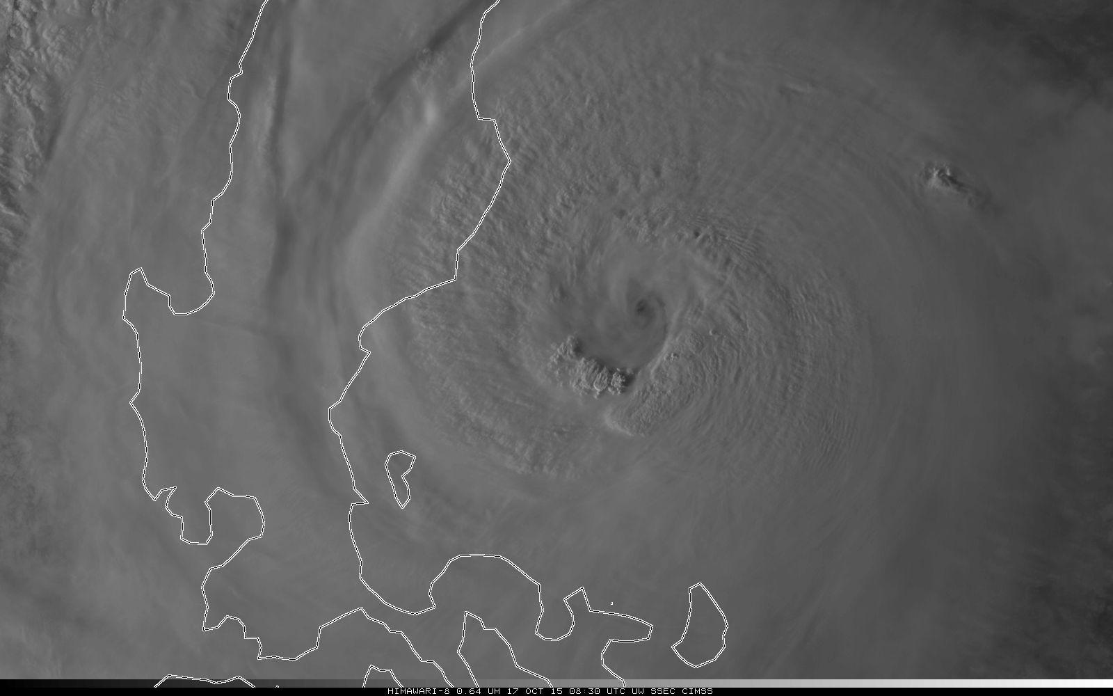Himawari-8 Visible Imagery (0.63) from 0100 through 0930 UTC on 17 October [click to animate]
