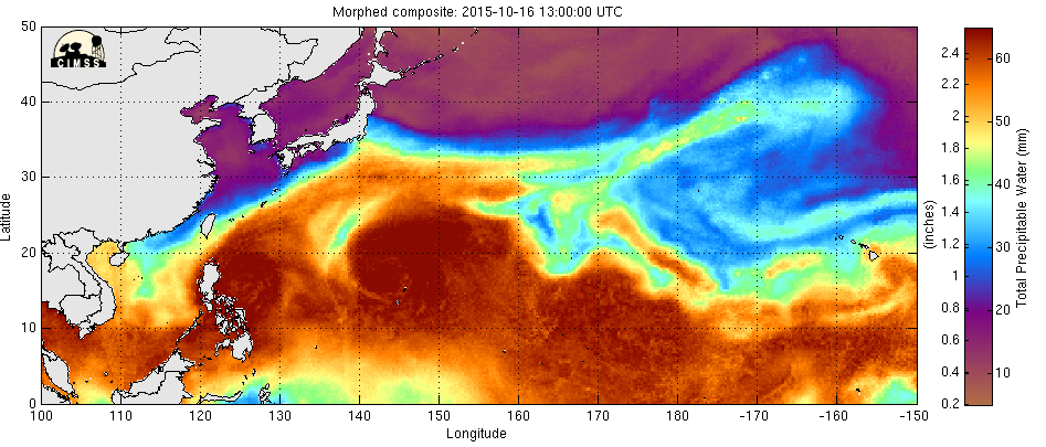 MIMIC Total Precipitable Water over the Western North Pacific Basin [click to enlarge]