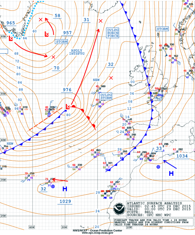 Northeast Atlantic surface analysis maps [click to enlarge]