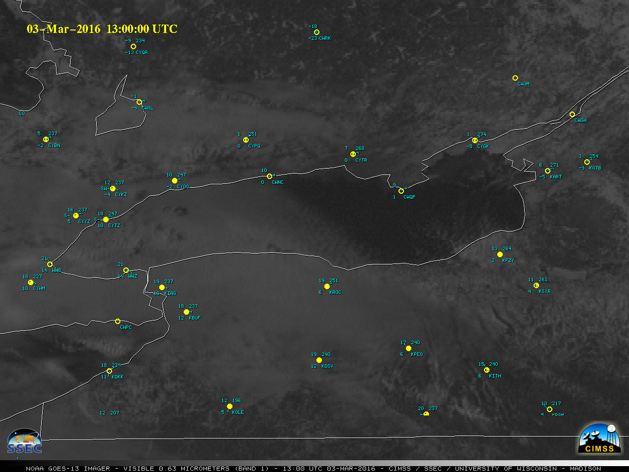 GOES-13 Visible (0.63 µm) images, centered over Lake Ontario [click to play animation]