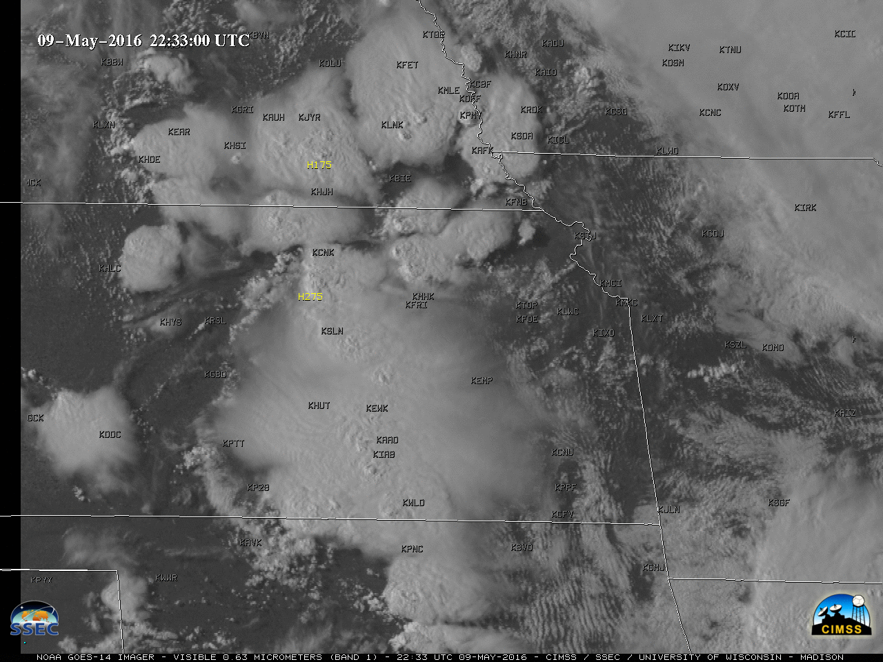 GOES-14 Visible (0.63 um) images, with SPC storm reports [click to play MP4 animation]
