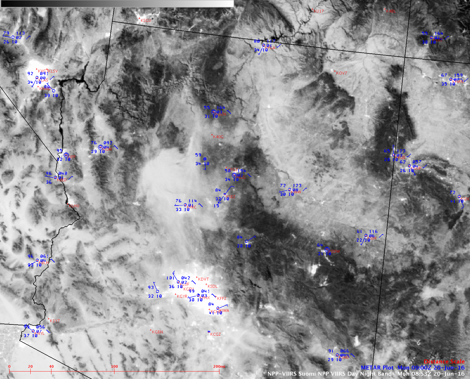 Suomi NPP VIIRS Day/Night Band (0.7 µm), Shortwave Infrared (3.74 µm) and Infrared Window (11.45 µm) images [click to enlarge]